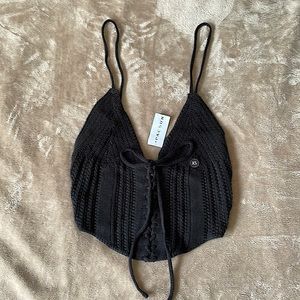 Pacsun L.A Hearts | Black Crochet Knit Top | Extra Small